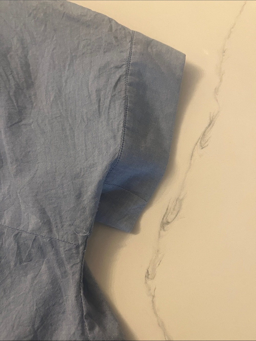 BCBGeneration Light Blue Embroidered V-Neck Top - Picture 3 of 5